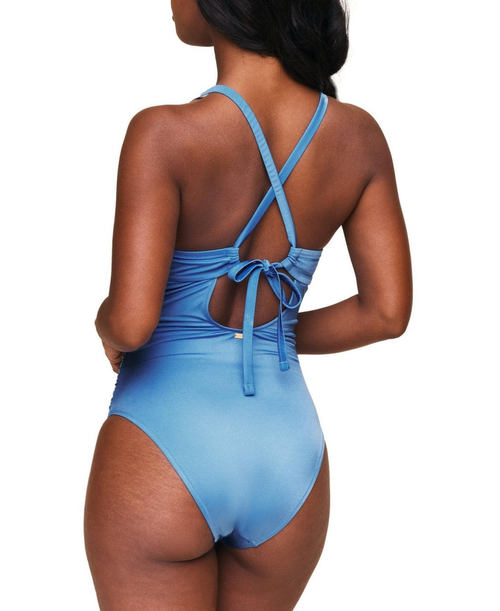 Adore Me Womens Joan Swimwear One Piece - Dark Blue, Large