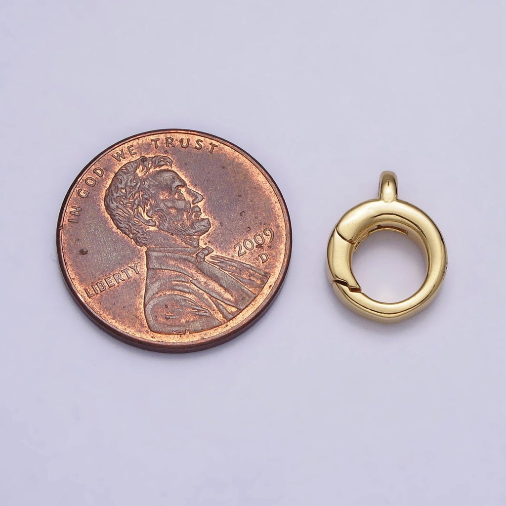 24K Gold Filled Round Push Triggerless Clasps Jewelry Closure Supply in Gold & Silver | Z-131 Z-132