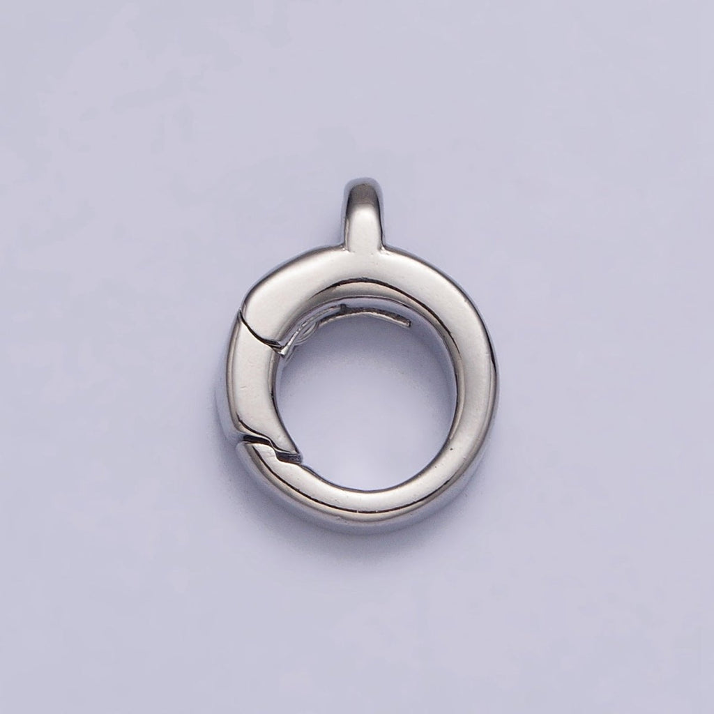 24K Gold Filled Round Push Triggerless Clasps Jewelry Closure Supply in Gold & Silver | Z-131 Z-132