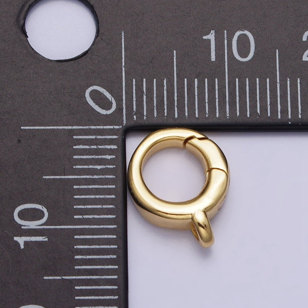 24K Gold Filled Round Push Triggerless Clasps Jewelry Closure Supply in Gold & Silver | Z-131 Z-132