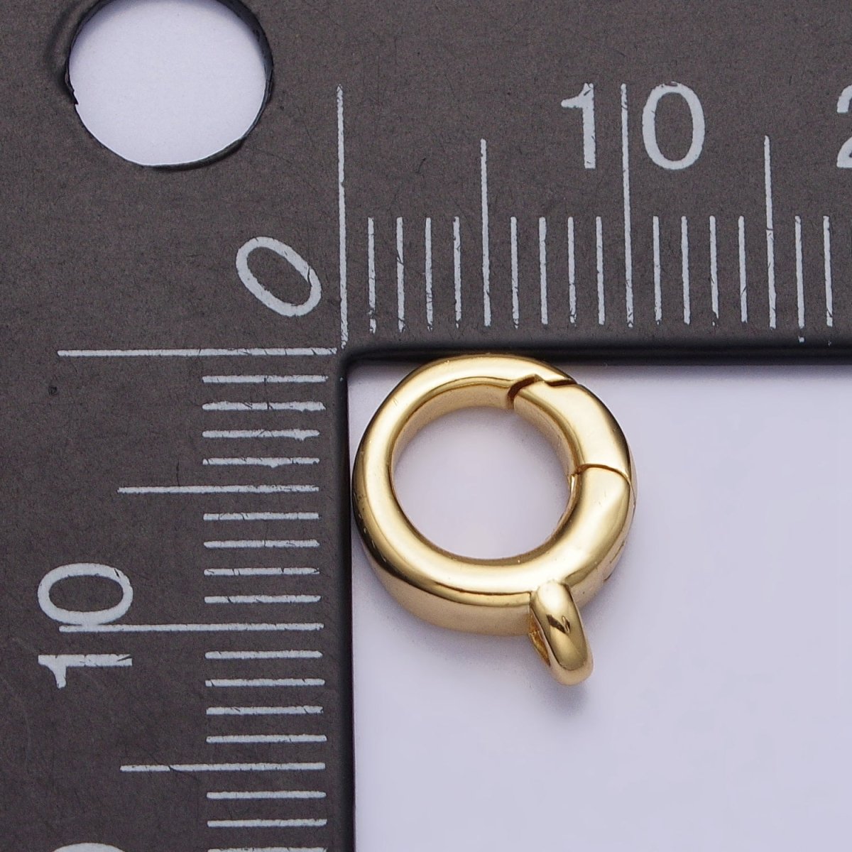 24K Gold Filled Round Push Triggerless Clasps Jewelry Closure Supply in Gold & Silver | Z-131 Z-132