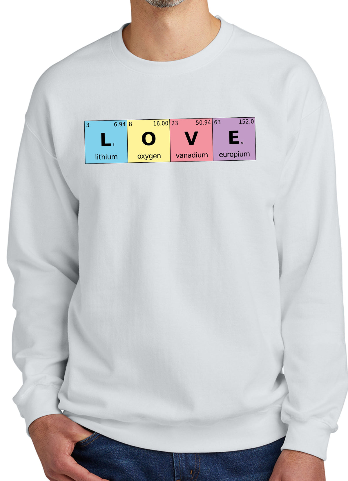 Periodic Table of Love Elements Sweatshirt