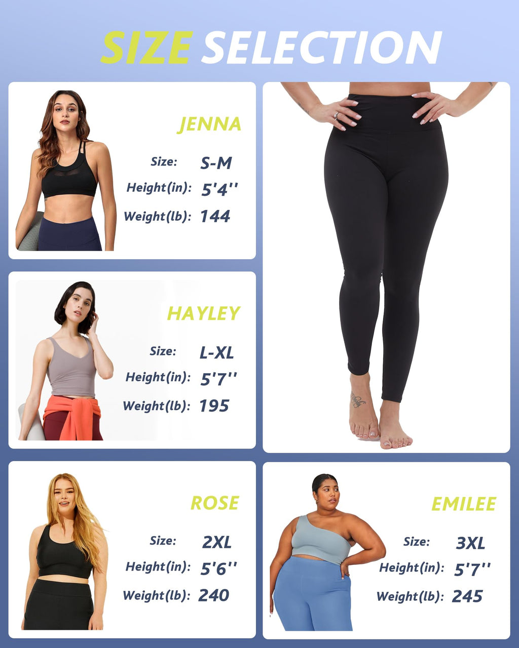 4 Pack High Waisted Leggings for Women - Tummy Control Yoga Pants Workout Set