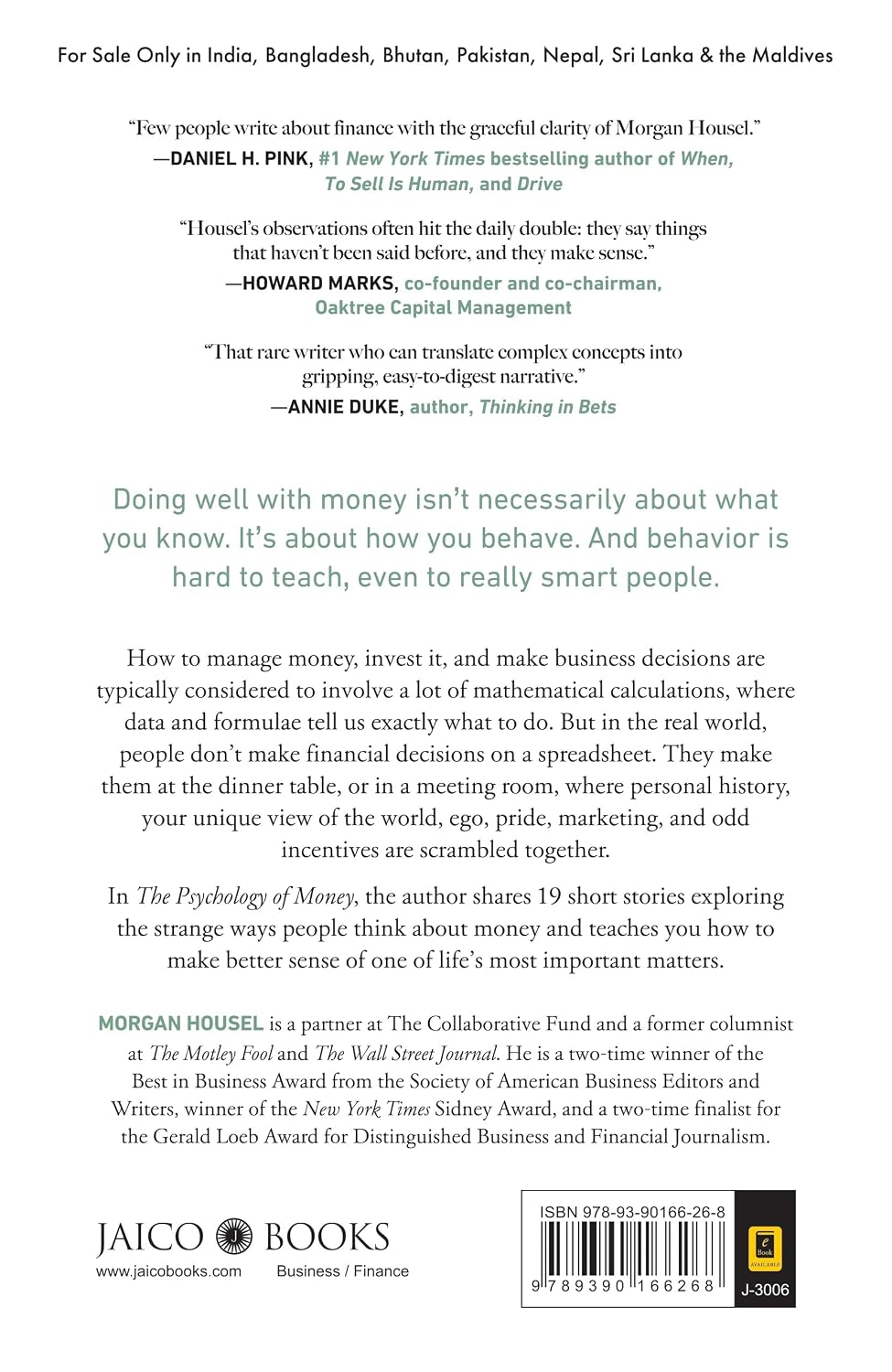 The Psychology of Money Book