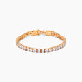 17.6 Ct Gold Plated Tennis Bracelet with Shimmering Round CZ