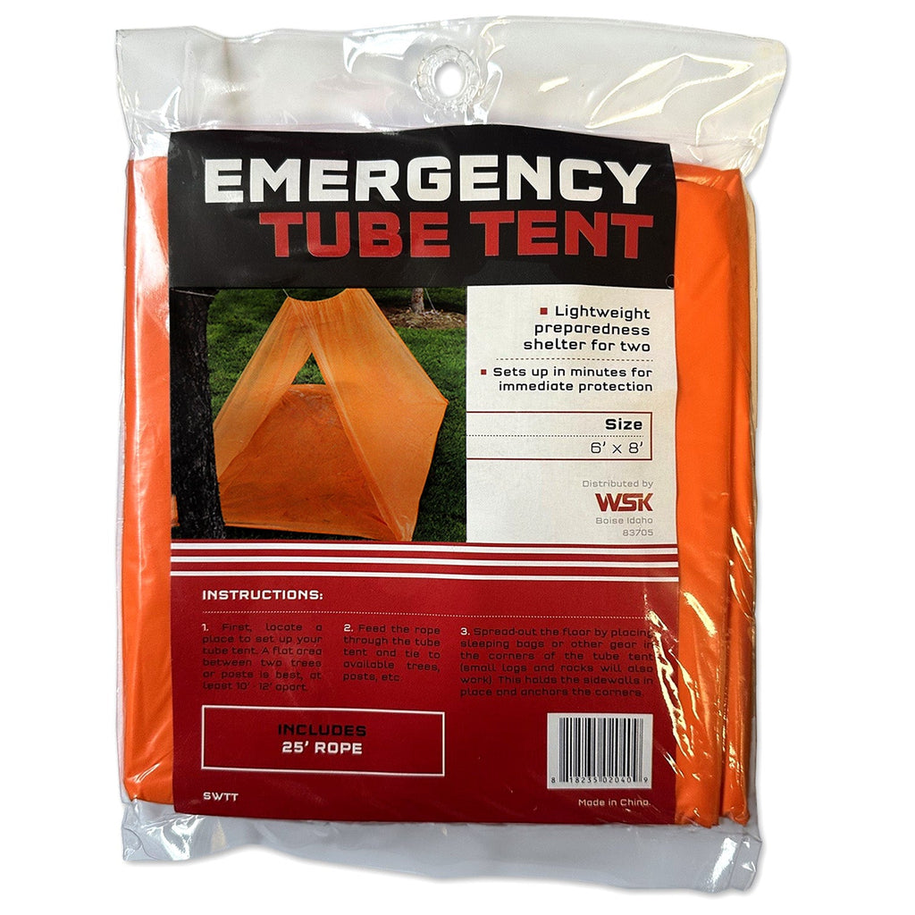 2-Person Emergency Tube Tent | Lightweight Survival Shelter with Cord