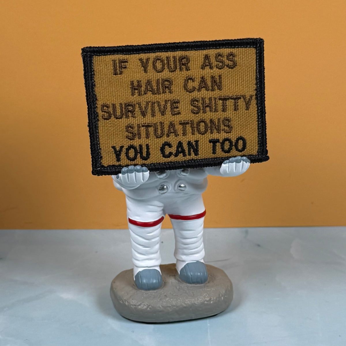 If Your Ass Hair Can Survive Funny Tactical Embroidered Morale Patch, 2x3" | VELCRO® Brand Hook Backing
