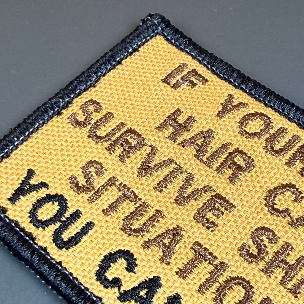 If Your Ass Hair Can Survive Funny Tactical Embroidered Morale Patch, 2x3" | VELCRO® Brand Hook Backing