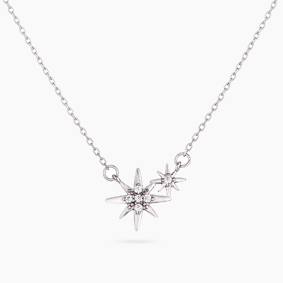Sterling Silver Star Cluster Necklace
