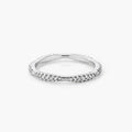 .42Ct Dainty 18k Rhodium Plated Micro Pave CZ Stackable Eternity Ring