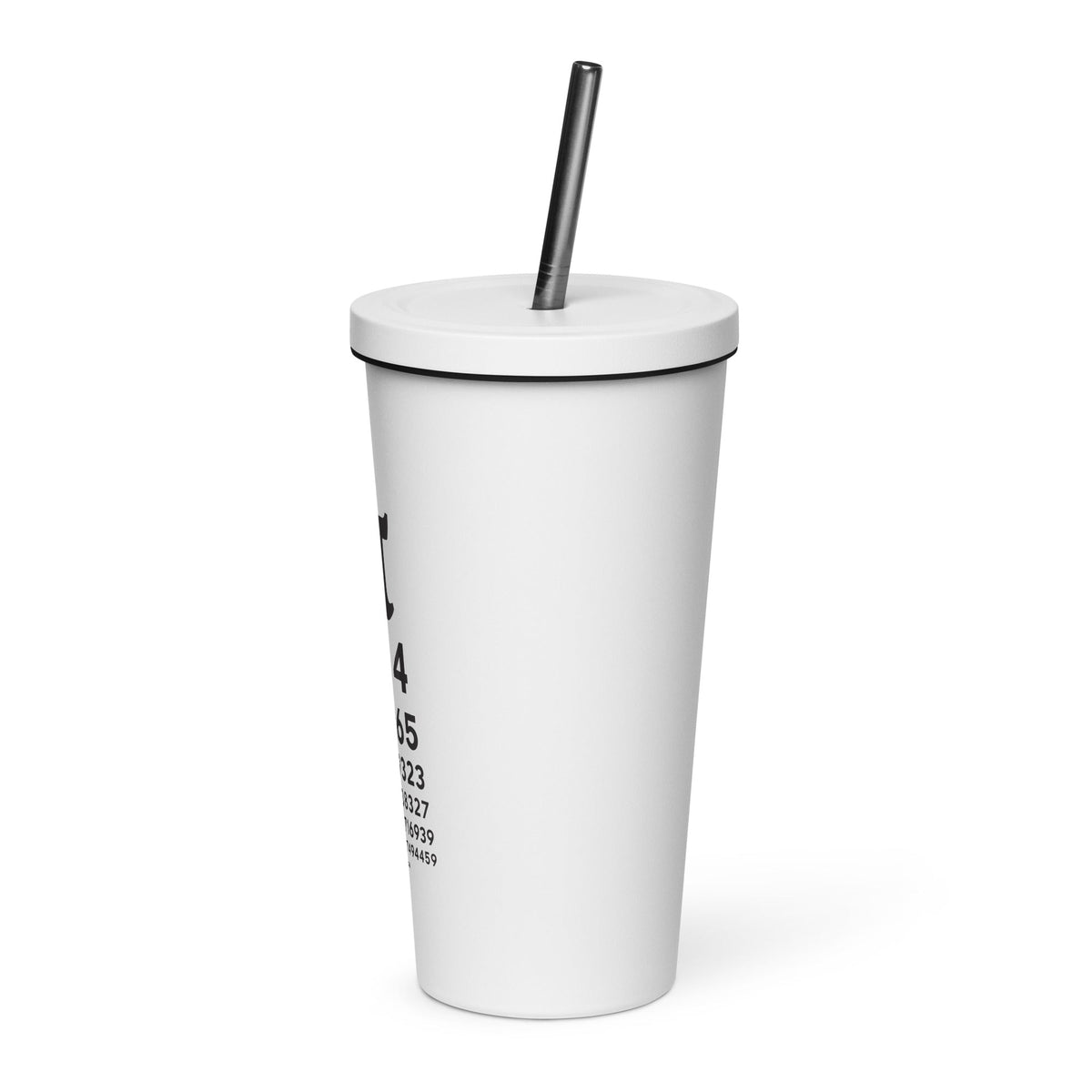 PI Insulated tumbler with a straw